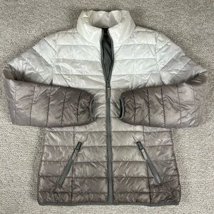Ombré puffer coat